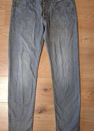 Джинсы мужские серые slim g-star raw, размер xl