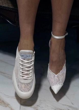 Туфлі jimmy choo ніжні мережевні відкрита пятка