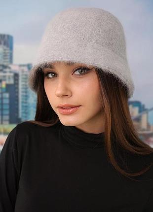 Пухнаста утеплена панама "велері" (4974) braxton сірий 56-59