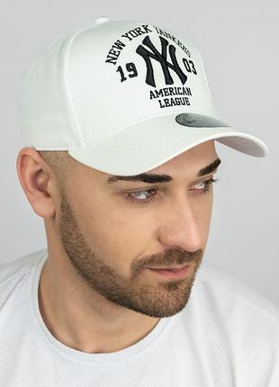 Бейсболка трекерка пятиклинка мужская new york yankees (1557) braxton белый + черный 56-60