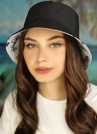 Двухсторонняя панама «br cool» (1424) braxton белый + черный
