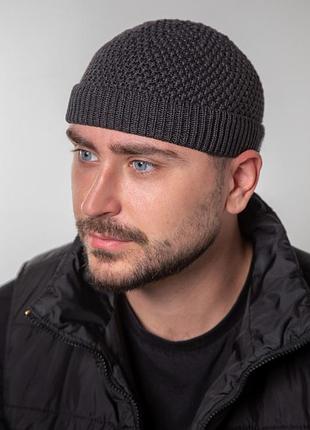 Шапка чоловіча мінібіні braxton "ніко" (5521) braxton графіт 56-59