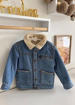 Джинсова дитяча куртка zara 110 см