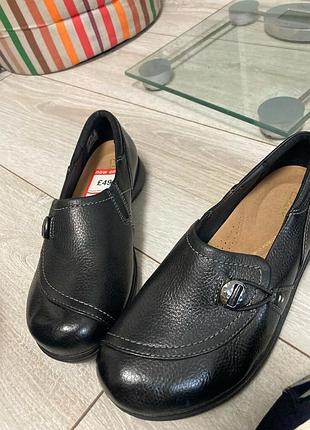 Нові шкіряні 🦋 туфлі лофери ортопедичні 37 розмір/24 см clarks кларкс