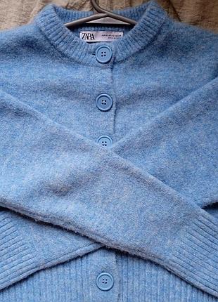 Кардиган жіночий zara світло-блакитний