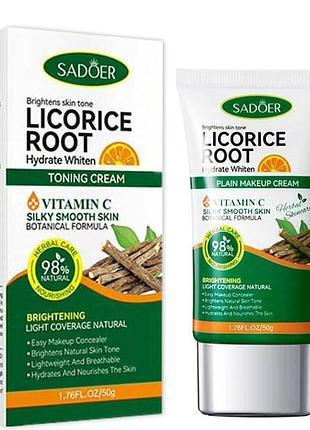 Крем для обличчя licorice root + vitamin c освітлювальний 50 г