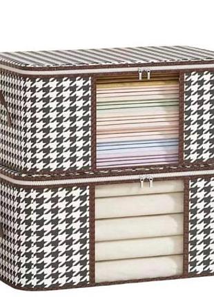 Сумка для вещей и постельного белья на 50л узор гусиная лапка bag top shop ua_