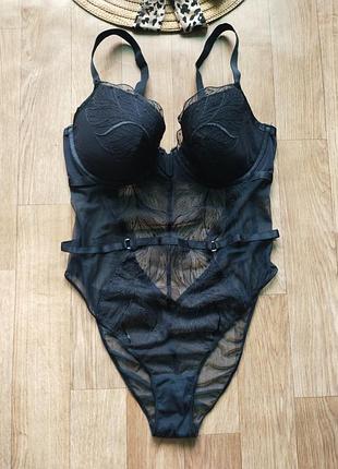 Роскошный полупрозрачный кружевной боди 38d-э ann summers