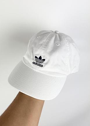 Вінтажка кепка adidas 2000’s original оригінал біла бавовняна унісекс розмір one size