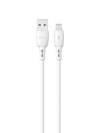 Кабель usb - lightning havit cb619c-l 2.1a 2м white