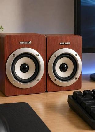 Колонки компьютерные 6вт usb jt-099 коричневые