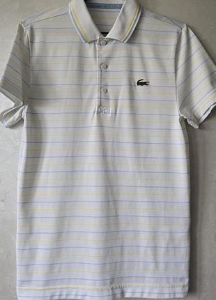 Поло lacoste sport original s біле в смужку
