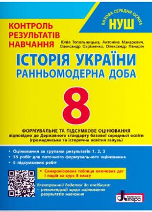 Юлія топольницька, антоніна макаревич - нуш 8 клас контроль результатів навчання історія україни + оцінювання за групами результат