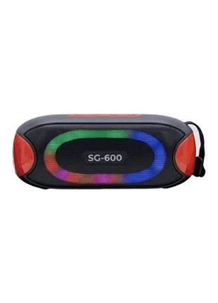 Колонка портативная аккумуляторная bluetooth ts-5582 g-800 черная с красным