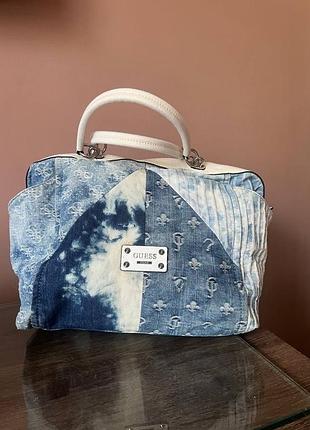 Велика жіноча джинсова сумка guess — оригінал, ідеальний стан