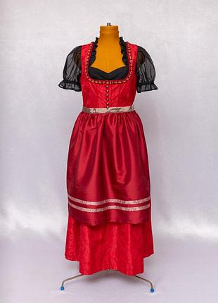 Альпийское платье-дирндль с текстурной вышивкой лентами ✂️nockstein trachten (eur 40), детали в описании