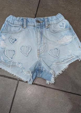 Джинсовые шорты zara,7-8 р