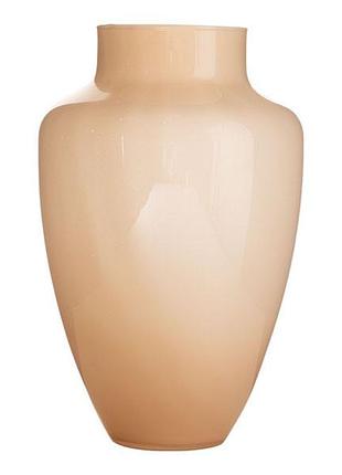 Ваза olaf beige h30×d21 см бежева скляна