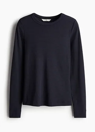 H&amp;m топ лонгслив водолазка в рубчик базовый р.s