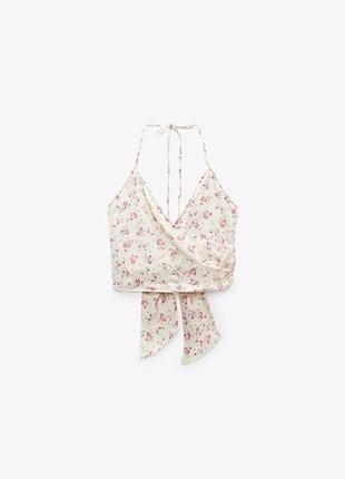Неймовірний топ сатиновий квітковий 🌸zara