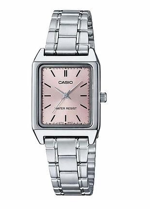 Жіночий наручний годинник casio ltp-v007d-4e сріблясто-рожевий