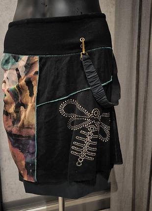 Lmv la mode est a vous asymmetric boho сетка спідниця size t1 s dragonfly rhinestone