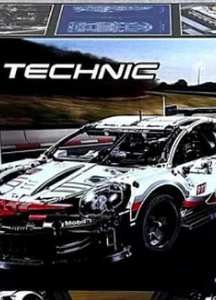 Конструктор technic porsche 911 — 1580 деталей, масштаб 1:8 (50×21×17 см) (42094) фирменная коробка