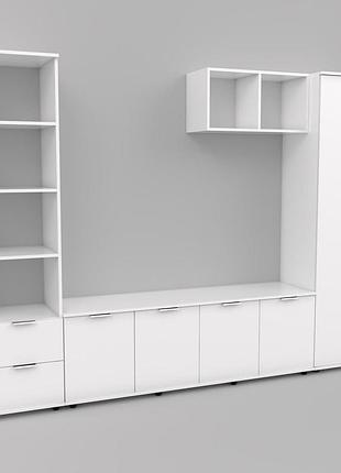 Стенка в гостиную ketrin-2, белый, 2440х425х1880