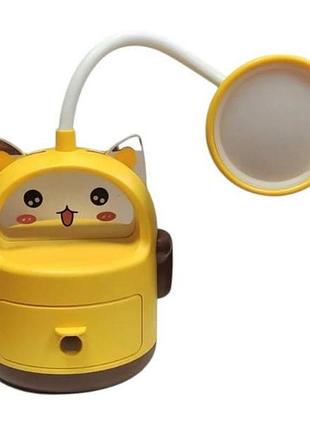 Светильник детский настольный неко-котик usb el-307q жёлтый