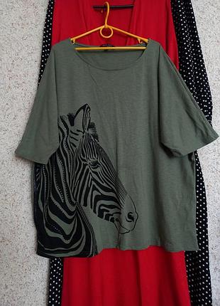 Футболка с принтом узор love tees большого размера