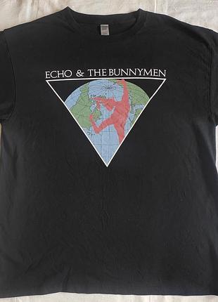 Винтажная футболка с пост панк группой echo &amp; the bunnymen