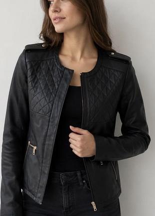 Фірмова шкіряна куртка кожанка guess by marciano розмір s 42-44