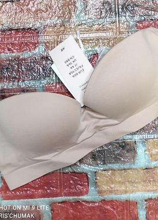 Арт.0759 бюстгальтер-бюстье женской h&amp;m на косточках с уплотненной чашкой размер евро 80а