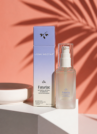 Luna nectar futurize botanical retinol alternative boosting serum, растительная сыворотка.