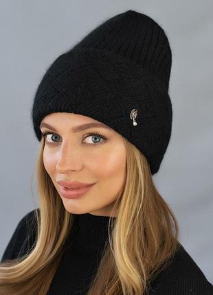 Шапка с широким отворотом диамант (7226) braxton черный 56-59