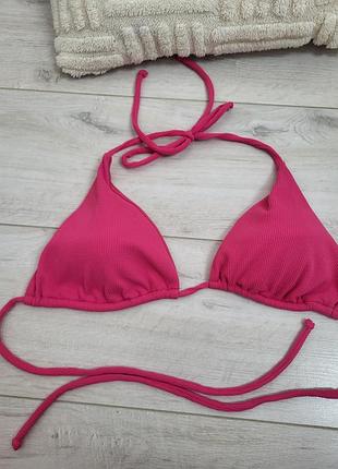 Розовый фуксия верх от купальника треугольники primark, m, eur 40-42