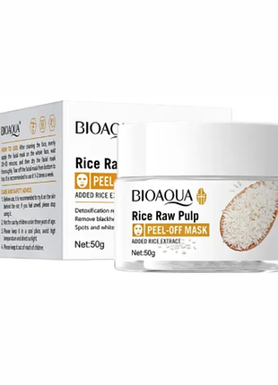 Пленочная маска-пилинг для глубокого очищения bioaqua rice 50 г