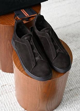 Чоловічі кросівки з натуральної замші zegna