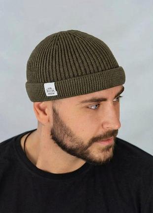 Мужская шапка с отворотом «монатик» (5506) braxton хаки 56-59