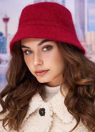 Пушистая утепленная панама "вэлери" (4974) braxton бордовый 56-59