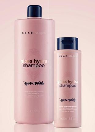 Brae stages gloss hydra shampoo – шампунь для зволоження та блиску волосся, 250 мл