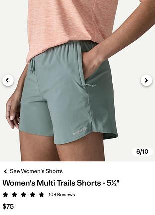 Жіночі бігові трейлові шорти patagonia women's multi trails shorts 5½"