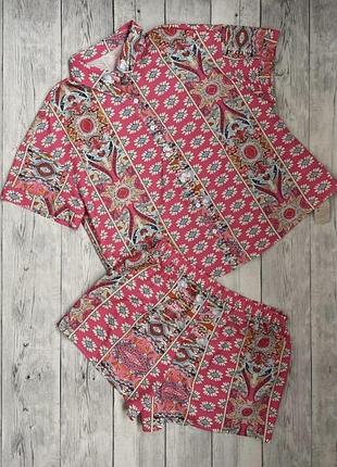 Новый летний женский костюм рубашка с коротким рукавом+шорты emery rose 2xl, подойдёт и на 3 xl
