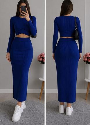 Нарядний синій костюм комплект wear me s