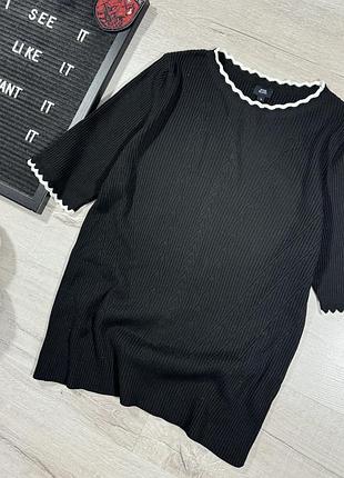 Футболка фактурна з контрастною окантовкою river island