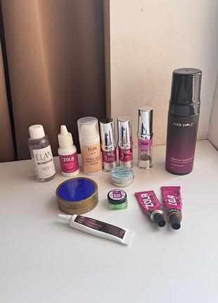 Мус-протектор для брів та вій nikk mole  zola botox cure, protein strong fixer elan захисна крем-маска пудра для висвітлювання брів клей - гель
