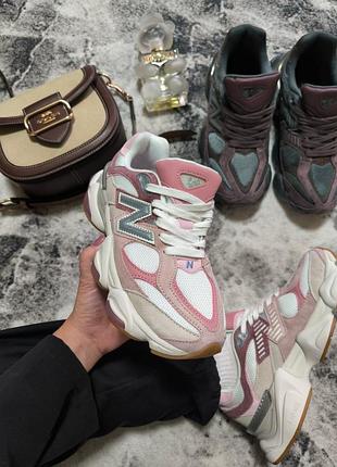 Стильные женские кроссовки new balance 9060 pink beige