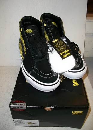 Vans mike gigliotti x губка боб квадратні штани x vans skate sk8 hi 'чорно-жовтий' vans vn0a…