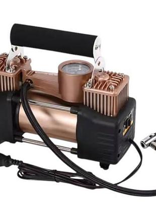 Компрессор портативный автомобильный от прикуривателя двухцилиндровый в чемодане heavy duty air