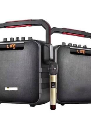 Bluetooth-колонка аккумуляторная с микрофоном usb, tf-карта, aux temeisheng sl 05-26 черная